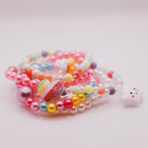 Conjunto de 6 pulseiras coloridas com contas